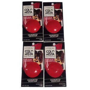 4X L'Oreal Paris Colorista Hair Makeup, 1 Day Color for Brunettes & Black Hair